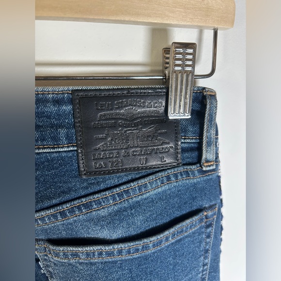 Levis 721 Made & Crafted High Rise Unique Woven Side Detail Size 27/30 - Picture 12 of 16